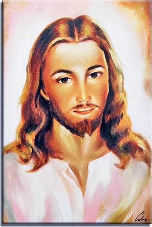 GO-BI Obraz - Chrystus - olejny, ręcznie malowany 60x90cm uniwersalny