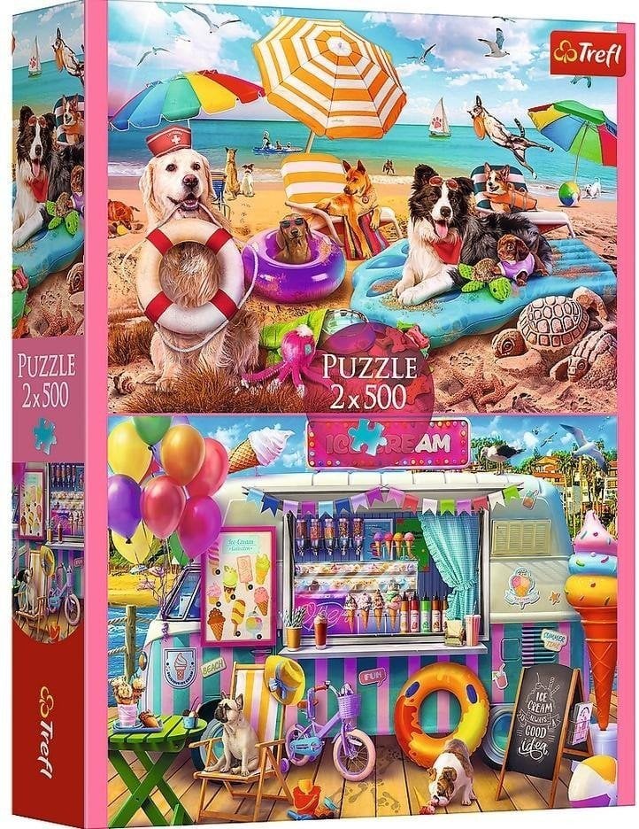Puzzle 2x500 Wakacyjny czas TREFL