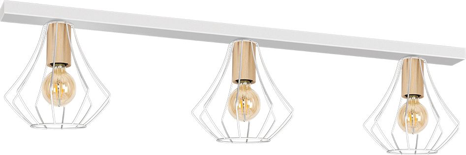 Lampa sufitowa Milagro Industrialna lampa podsufitowa do sypialni Milagro WILL WHITE MLP 4184