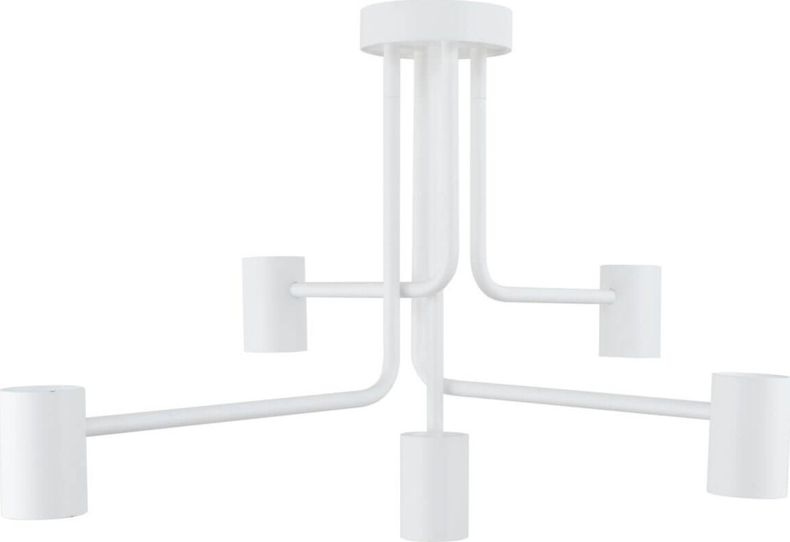 Lampa sufitowa Sigma Biała lampa metalowa Luis nowoczesna nad kuchenną wyspę