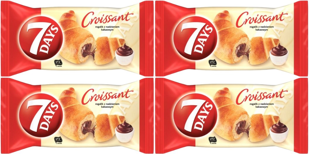 7 Days Rogalik z nadzieniem kakaowym 60 g x 4 sztuk