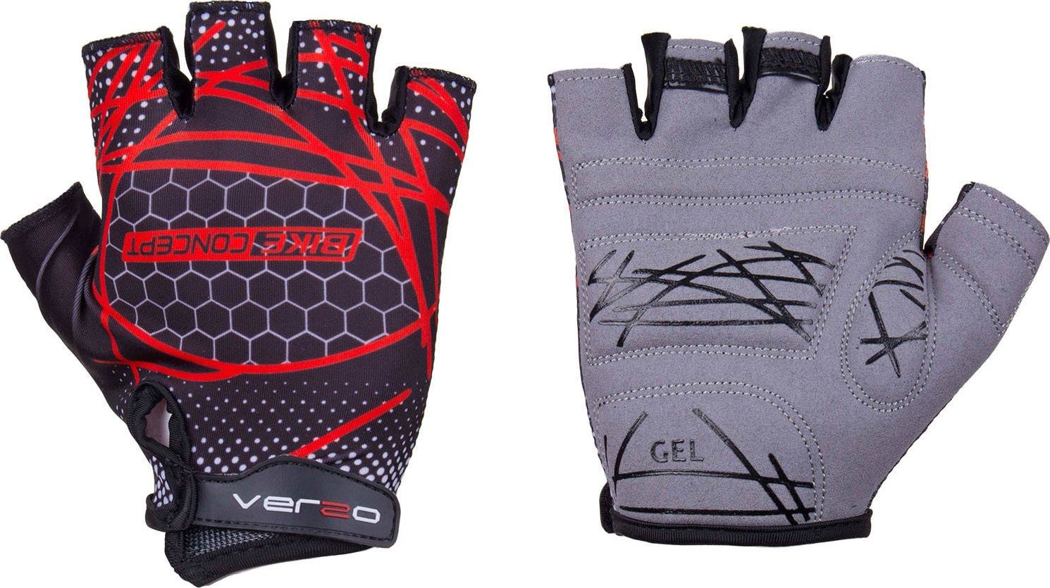 Verso Rękawiczki rowerowe Verso SB-01-8027-A czarno-czerwone XL
