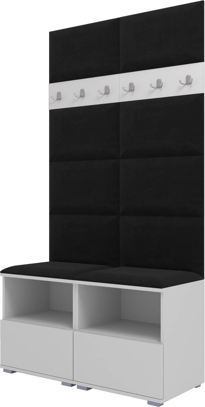 Ravio Tapicerowana garderoba Nela III - kolor biały + tkanina Trinity 16