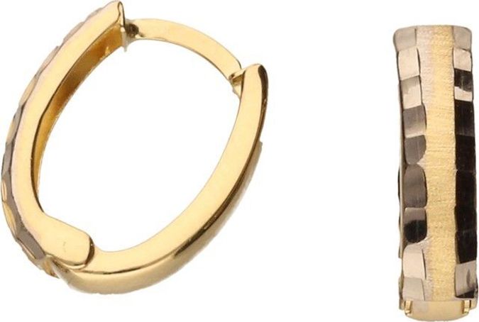 Lovrin Złote kolczyki 585 owalne kolszuka 1,04 g