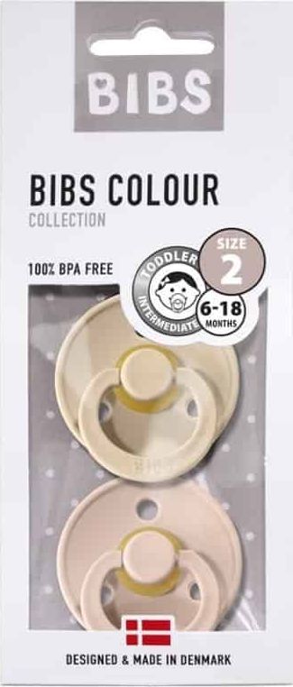 Bibs Smoczek Uspokajający Hevea 2-pack Blush Vanilla M 6m+