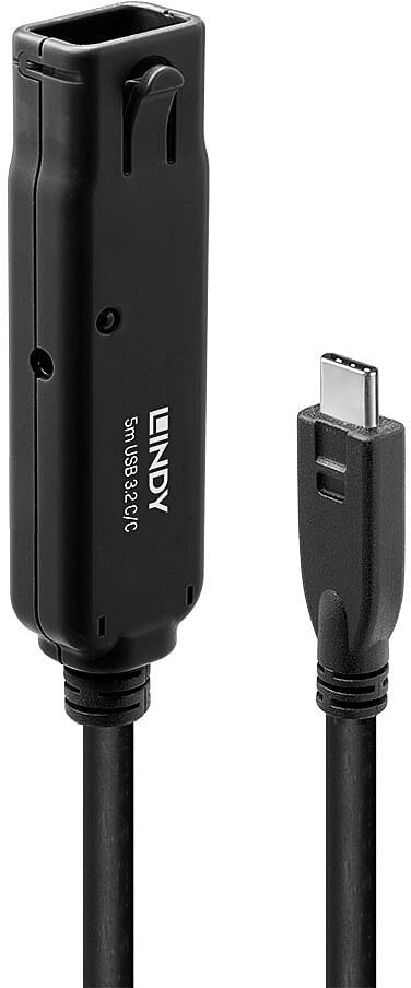Kabel USB Lindy USB-C - USB-C 5 m Czarny (43405)