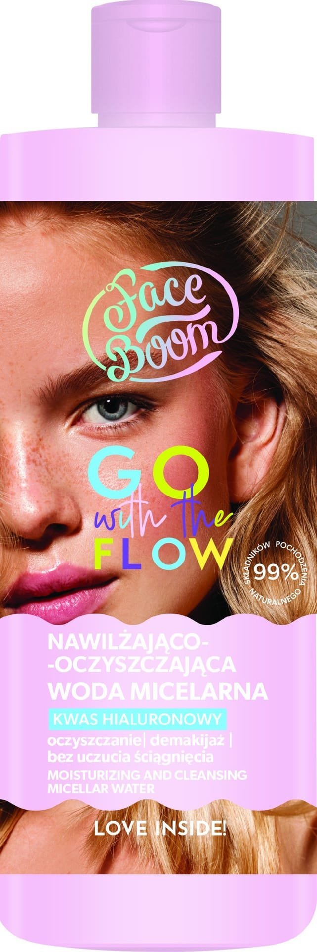 BIELENDA FaceBoom Go With The Flow Nawilżająco-oczyszczająca woda micelarna do demakijażu 500 ml