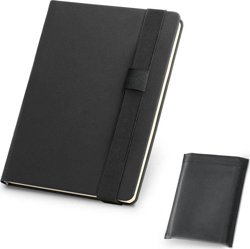 Kemer Notes A5, twarda okładka z imitacji skóry, czarny