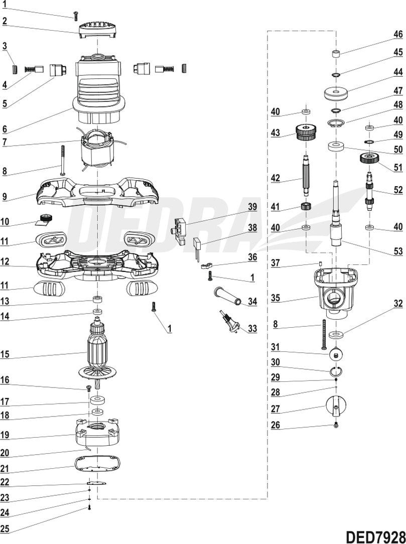 Dedra Obudowa przekładni