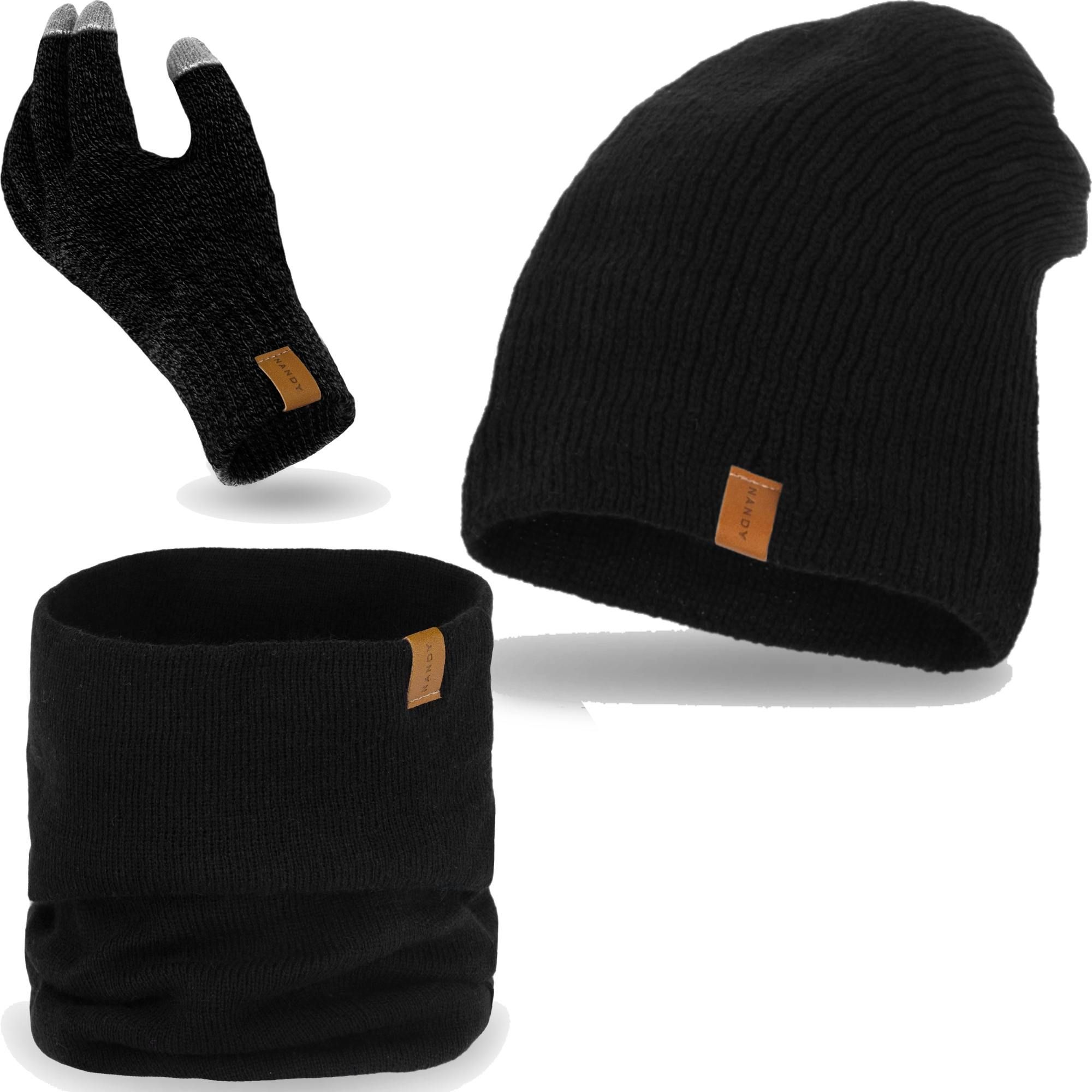 Nandy Nandy Polski Komplet Zimowy Czapka Komin Rękawiczki