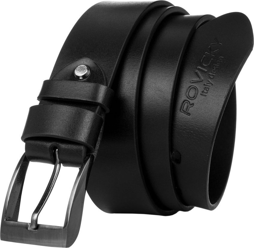 Rovicky Szeroki, uniwersalny pasek męski ze skóry naturalnej licowej Rovicky 110 cm