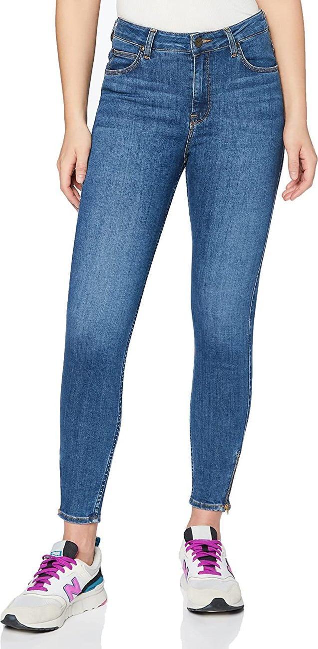 Lee LEE SCARLETT HIGH DAMSKIE SPODNIE JEANSOWE ZIP MID FOSTER L31BMHBI W28 L29