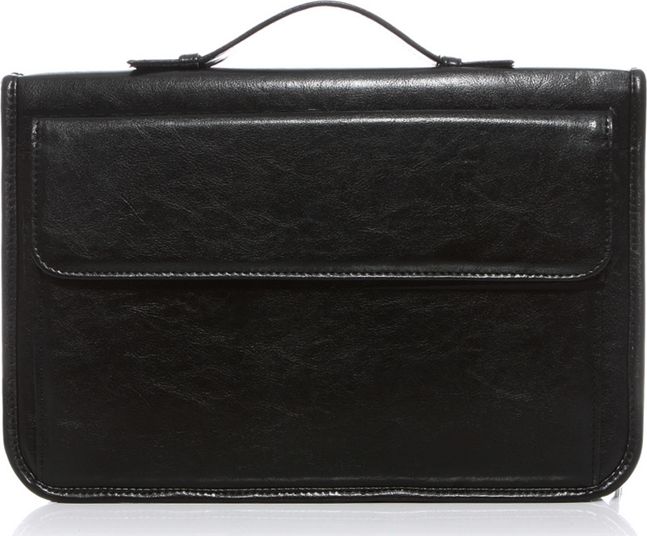 Belveder Organizer biwuar skórzany czarny A4 BR01