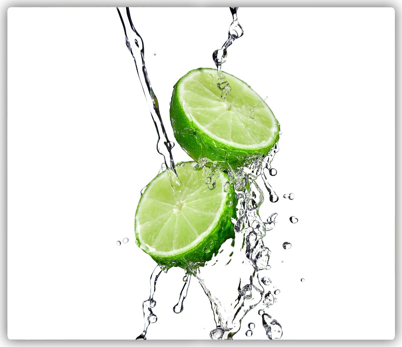 Deska do krojenia Tulup szklana Limonki i woda 12 60x52cm