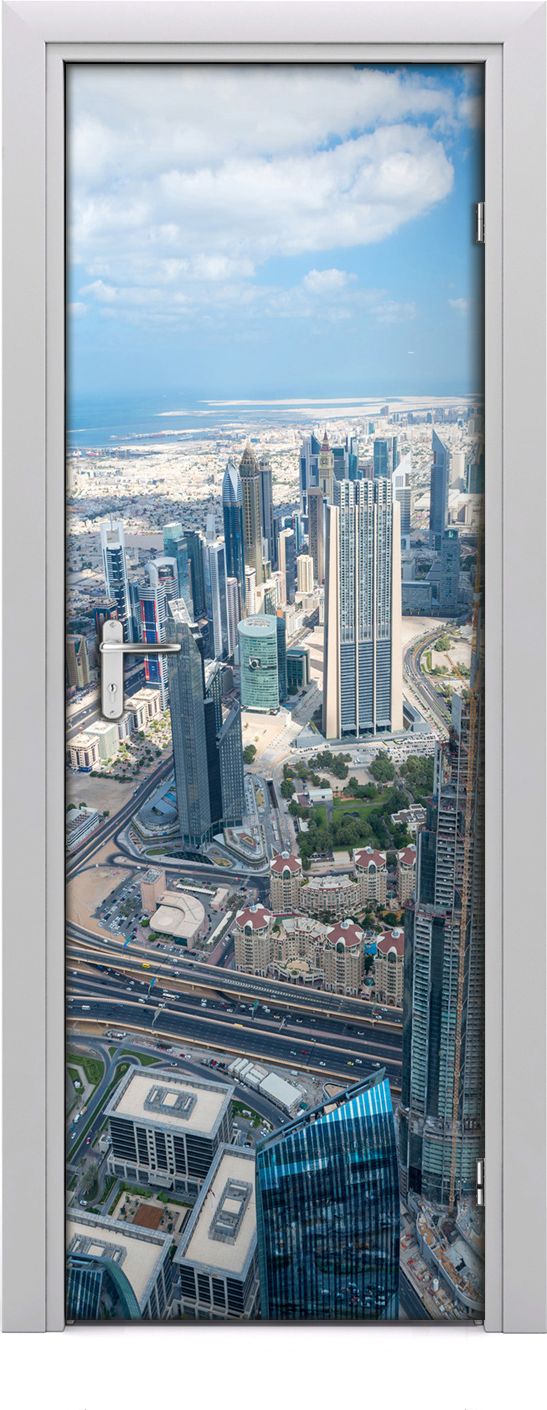 Tulup Fototapeta samoprzylepna na drzwi 75 x 205 cm wieżowiec