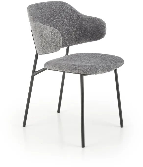 Krzesło tapicerowane K497 szare HALMAR