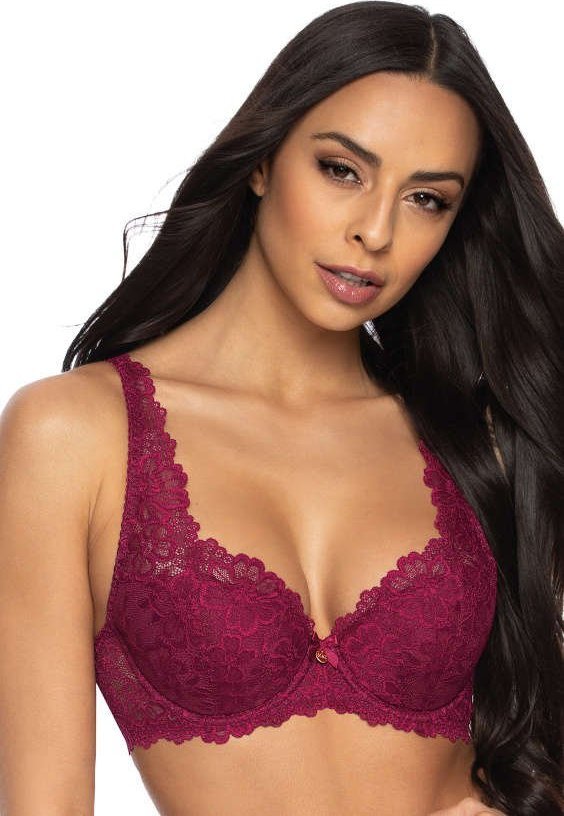 MAT Lingerie Biustonosz usztywniany burgund Carmela M-053/22 65E