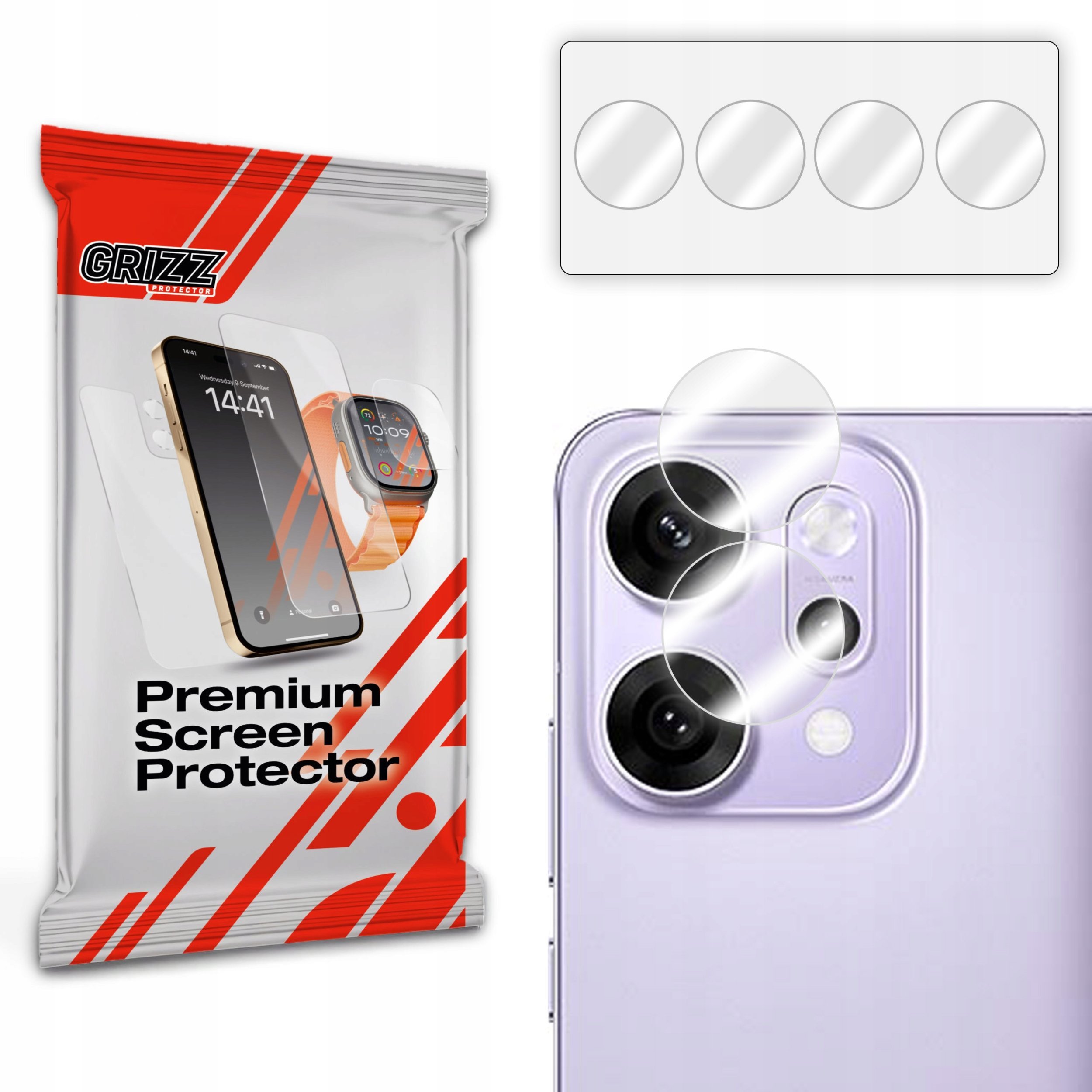 Szkło na aparat GrizzGlass HybridGlass Camera do Oppo Reno14 Pro