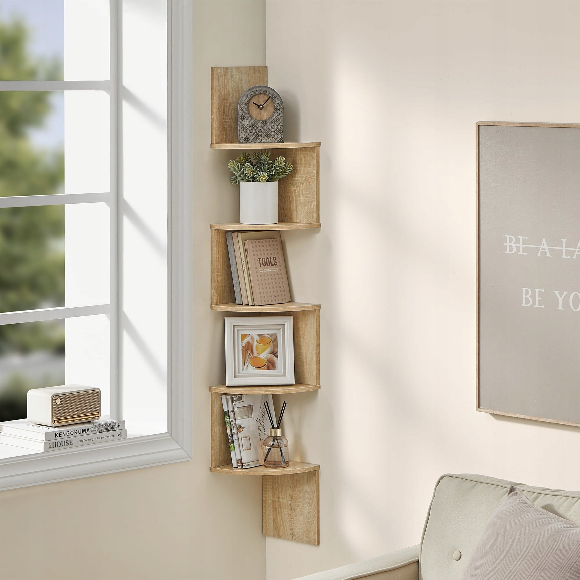 Leobert Regał Narożny Półka - sonoma - LBC072W11