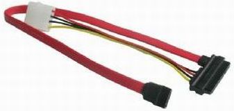 Gembird Molex - SATA 22-pin, 0.4m, Czerwony (CCSATAC1)