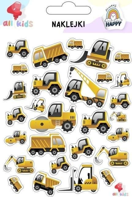 Naklejki dla dzieci Maszyny budowlane