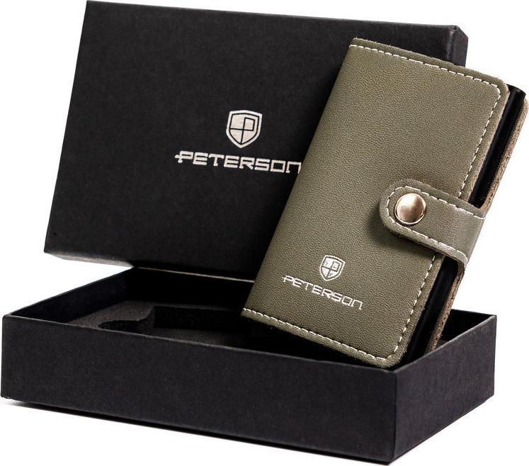 Peterson Skórzane etui z podajnikiem na karty i wizytówki Peterson NoSize