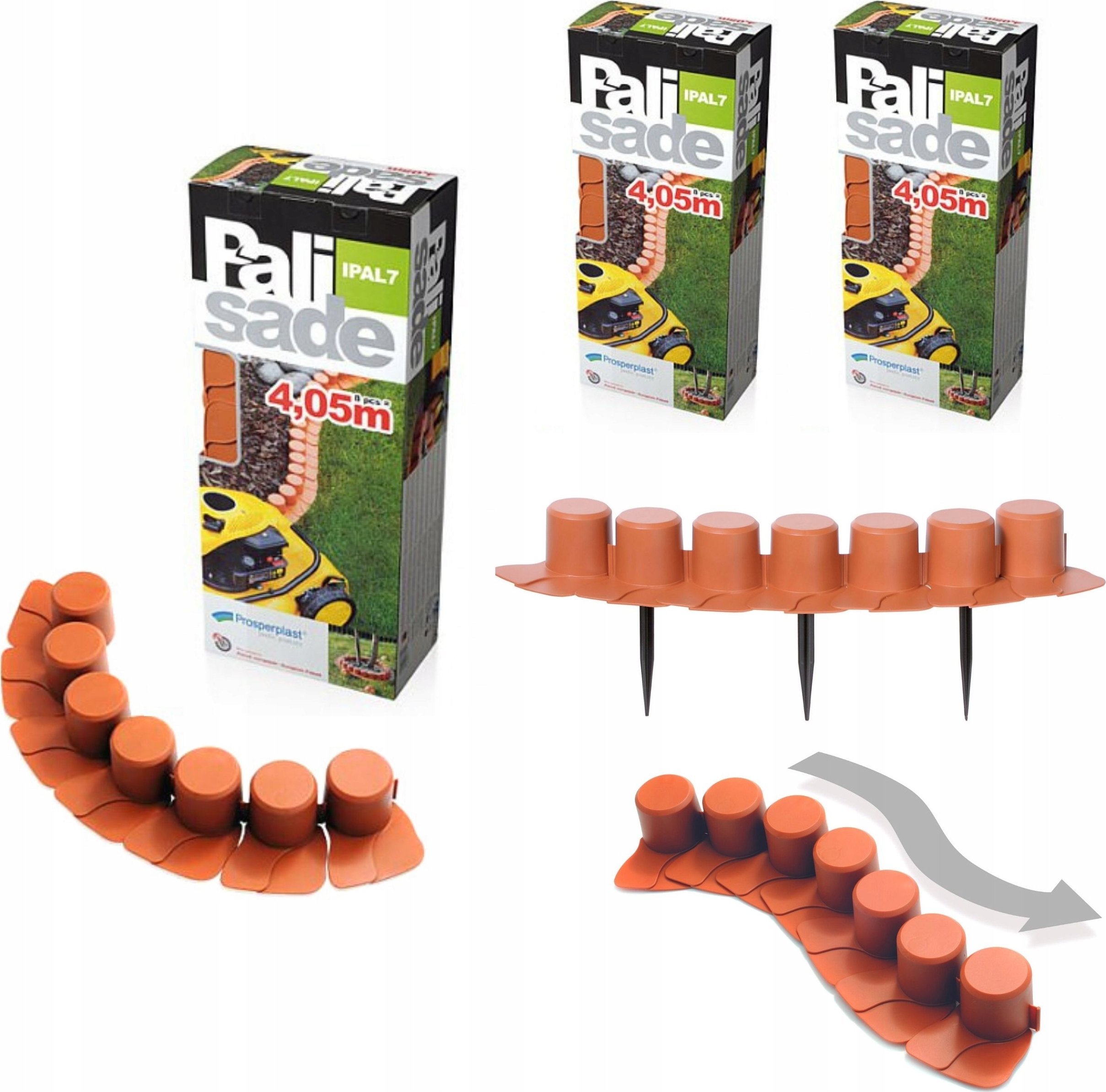 Palisada ogrodowa z kołnierzem IPAL7 12m Płotek