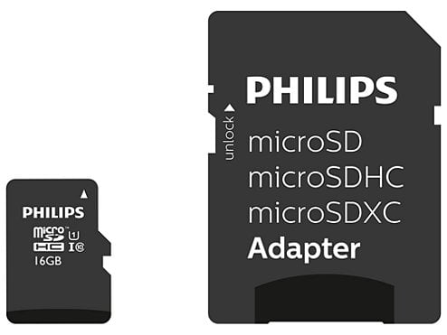Philips MicroSDHC 16GB class 10/UHS 1 + Adapter