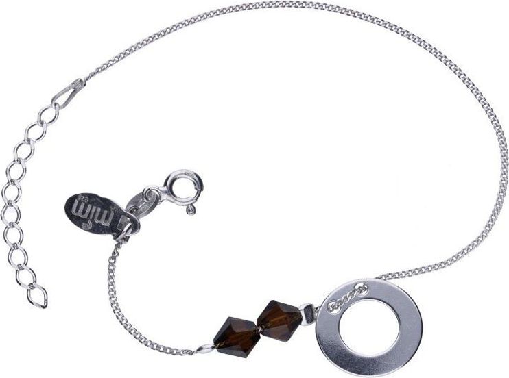 Lovrin Srebrna bransoletka 925 oponka kryształki 2,05g