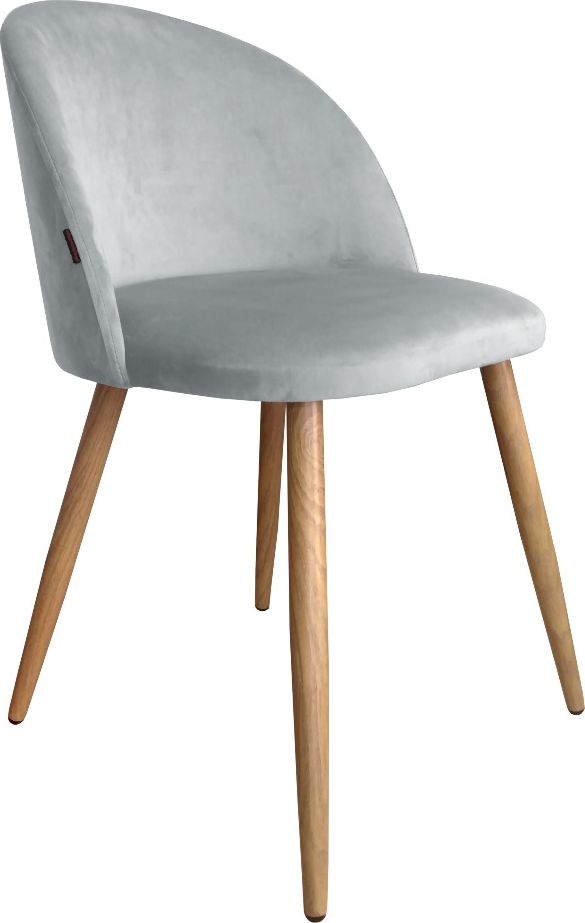 Atos Krzesło CLAUDINE 2 VELVET jasno szare/dąb nowoczesne ATOS
