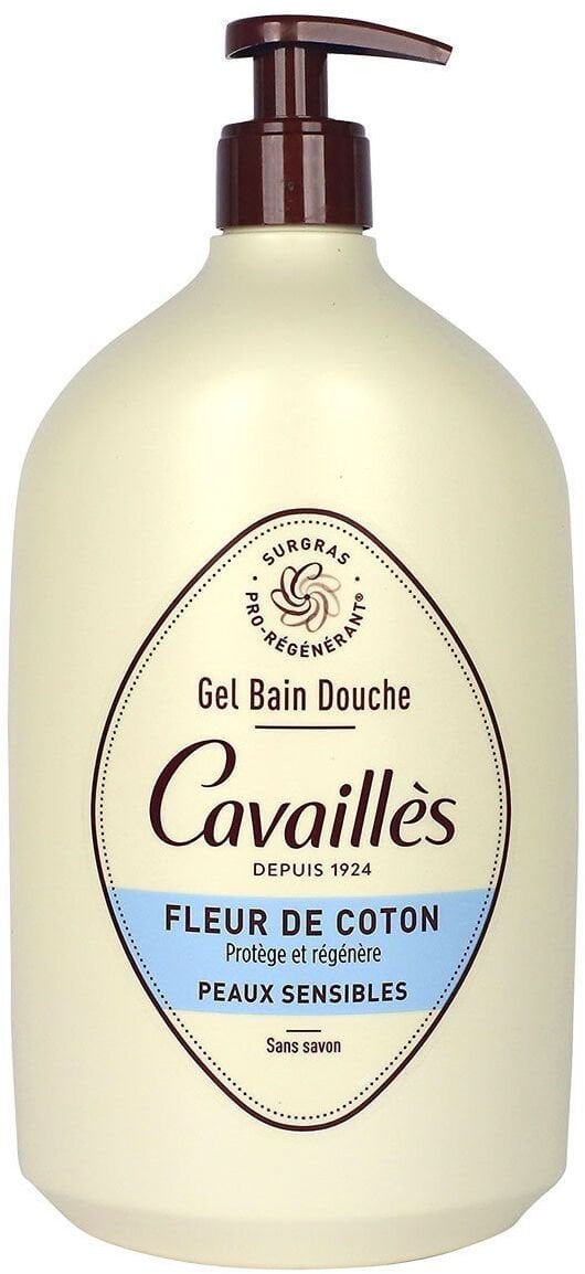 Roge Cavailles, Roge Cavailles, Cotton Flower, Regenerating, Shower Gel, For Sensitive Skin, 1000 ml For Women
