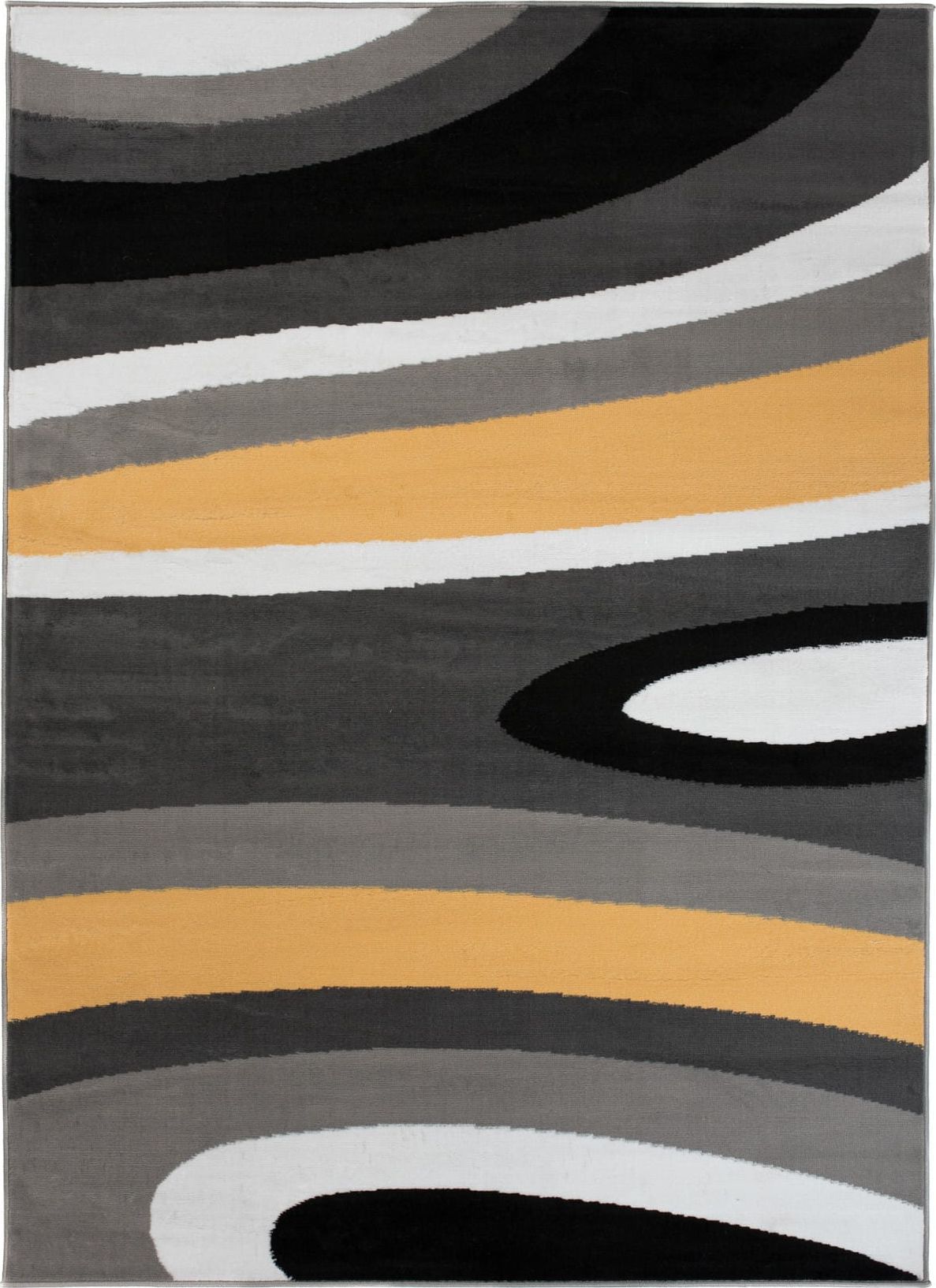 Carpetpol Dywan nowoczesny szary żółty biały Z895A DARK GRAY MAYA PP EYM (2.00*3.00)