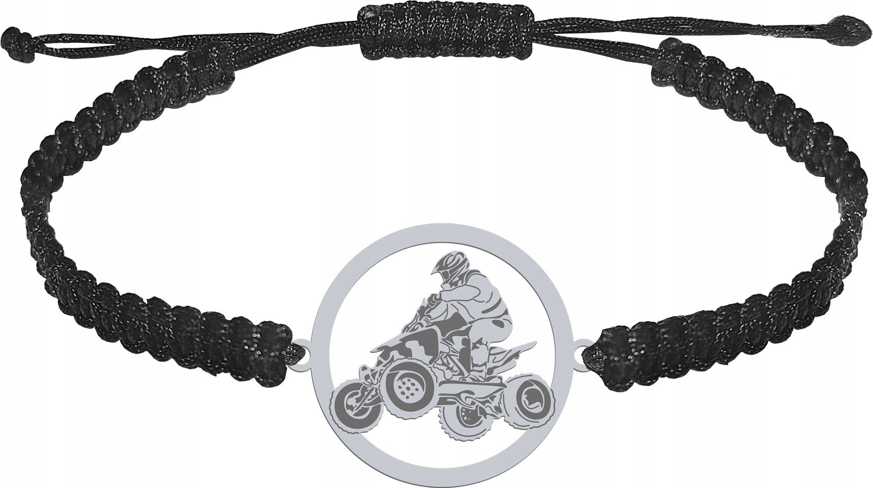 Radziszewska Jewellery Bransoletka Srebrna z Quadem Makrama Prezent Srebro 925 GRAWER GRATIS