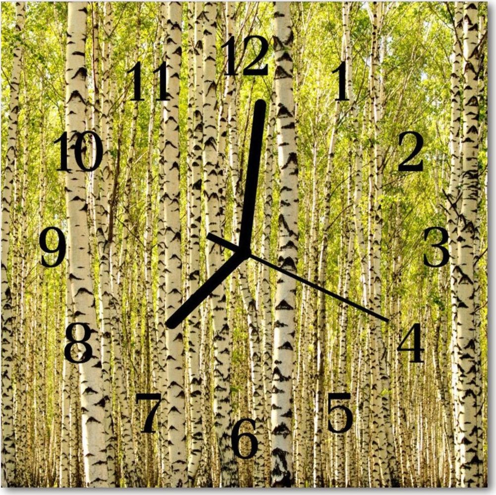 Tulup Zegar ścienny kwadrat Las brzozowy