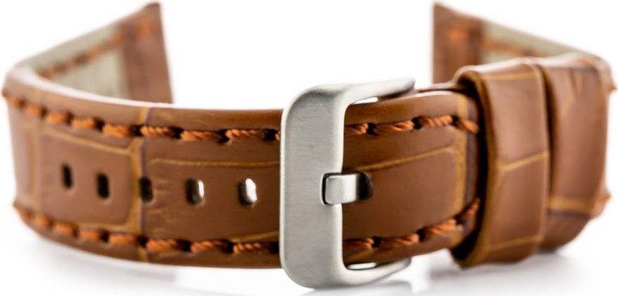 Pacific Pasek skórzany do zegarka W49 - camel - 24mm uniwersalny