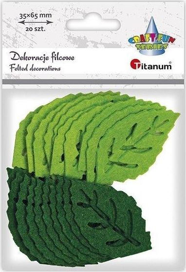 Titanum Filcowe liście 65x37mm mix 20szt
