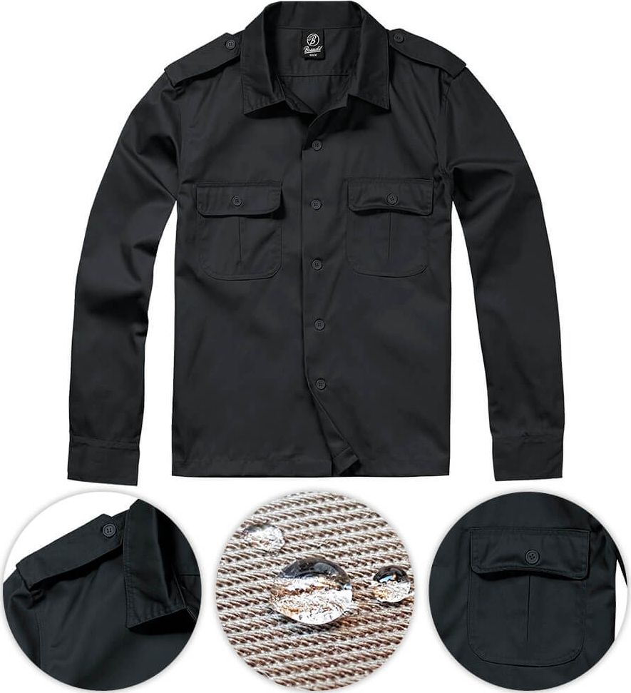 Brandit Brandit Koszula Mundurowa z Długim Rękawem US Czarna XXL