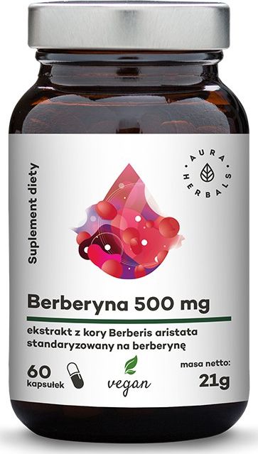 Aura Herbals Aura Herbals Berberyna 500 mg - 60 kapsułek