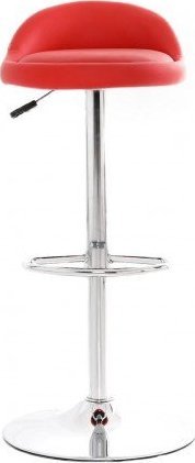 Wysoki Hoker kuchenny czerwony stołek barowy z oparciem EDIT RED