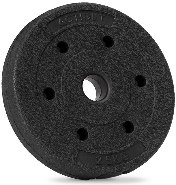 Obciążenie bitumiczne 2,5 kg talerz kompozytowy 29 mm krążek do sztangi hantli UNIWERSALNY