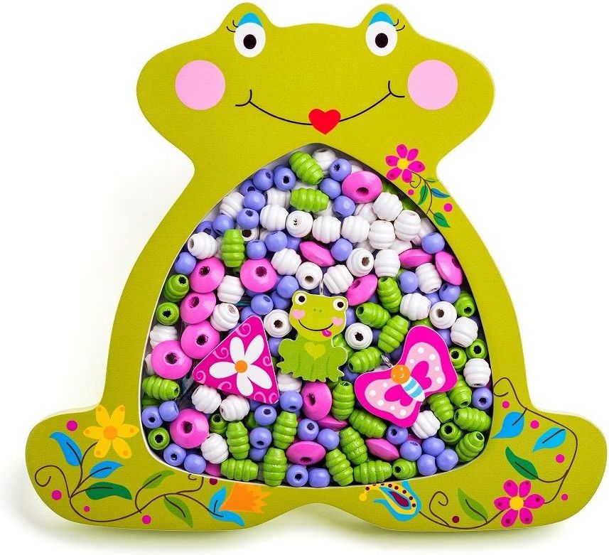 Woodyland Drewniane koraliki z żabką