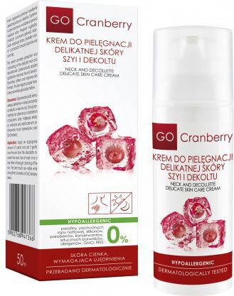 GoCranberry Krem do pielęgnacji delikatnej skóry szyi i dekoltu 50ml