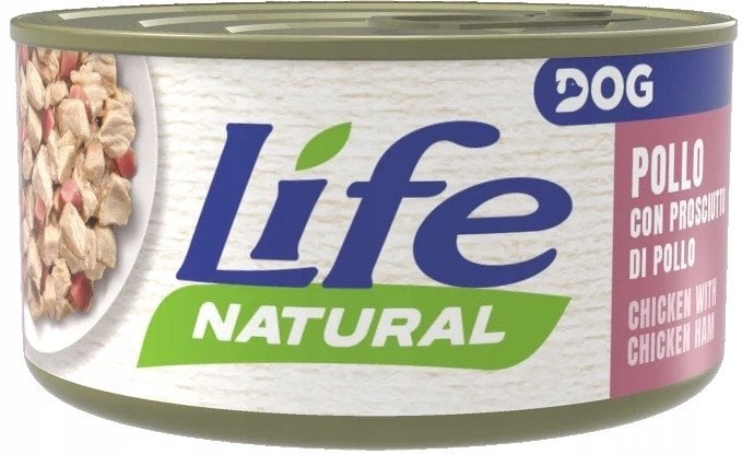 LIFE DOG pusz.90g CHICKEN + CHICKEN HAM /24
