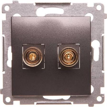 Kontakt-Simon Simon 54 Premium Gniazdo głośnikowe pojedyncze do 6 mm2, antracyt DGL2.01/48 (WMDG-010002-048)