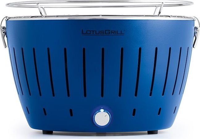 LotusGrill Grill turystyczny Węglowy Mini 26 cm x 26 cm niebieski