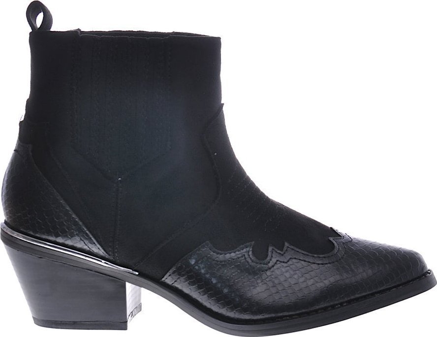 Pantofelek24 Damskie czarne botki kowbojki /D1-3 12783 T287/ 37