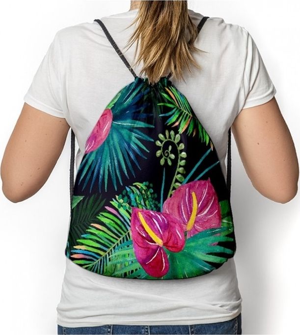 Atmosphere Primark Worek plecak z nadrukiem Tropicali A4