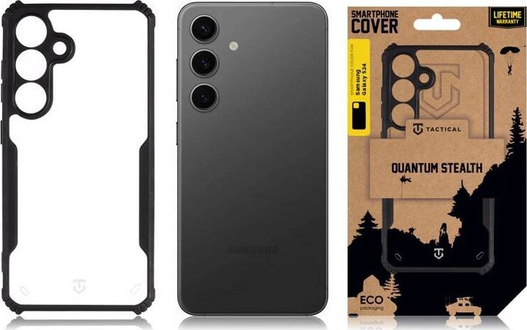 Tactical Quantum Stealth Cover for Samsung Galaxy S24 Clear/Black standard