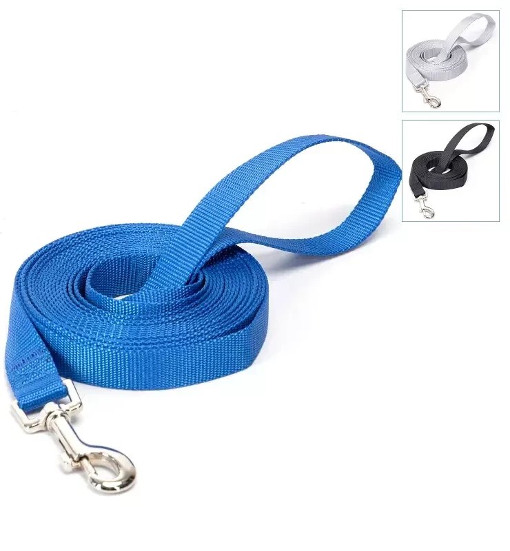 Smycz dla psa długość 3mb mocna pleciona taśma z karabińczykiem