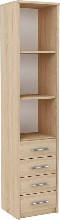 Elior Skandynawski regał do salonu dąb sonoma - Ruler 4X